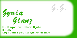 gyula glanz business card